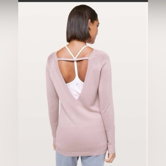 lululemon “Unity Drop Back” Cashmere Blend Sweater Dusty Rose - Picture 1 of 7
